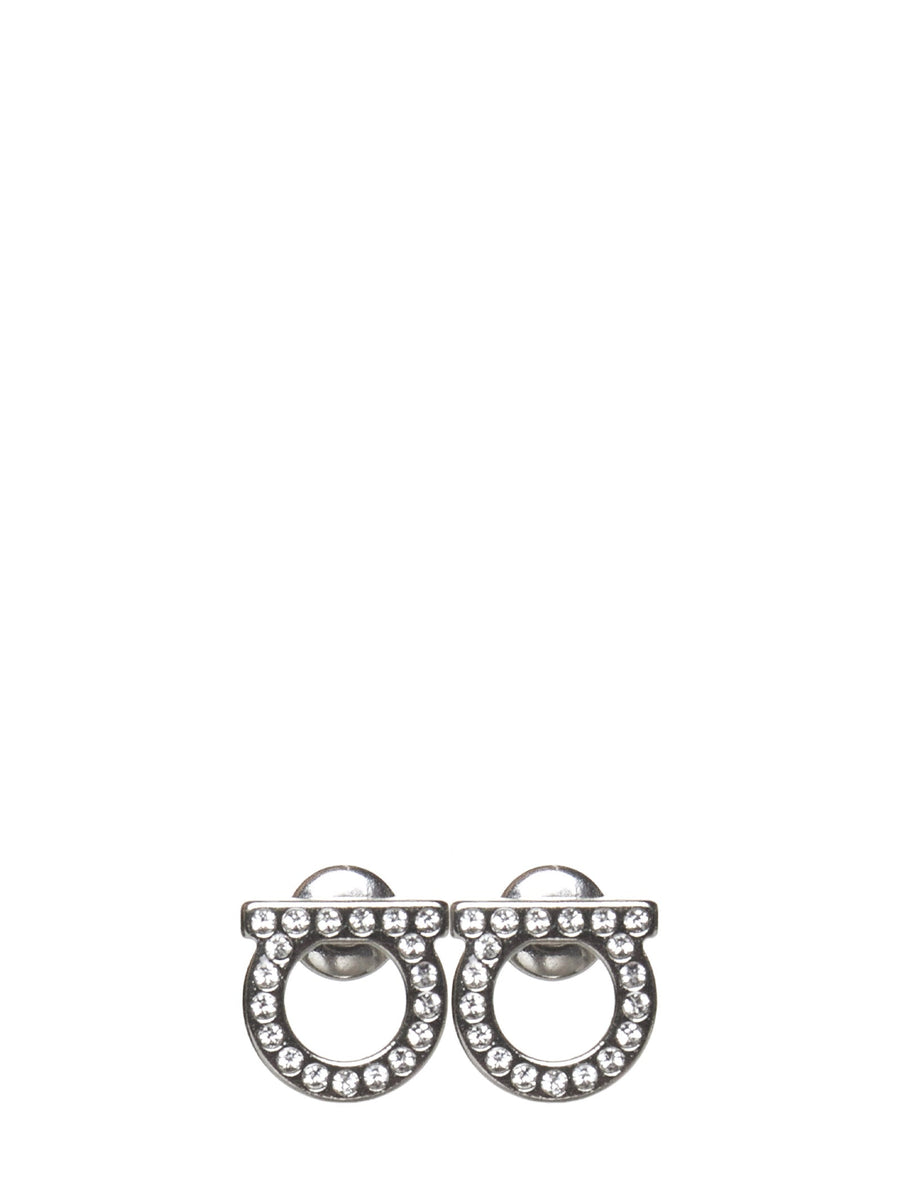 Earrings Gancini Crystal Silver Glass Fibre
