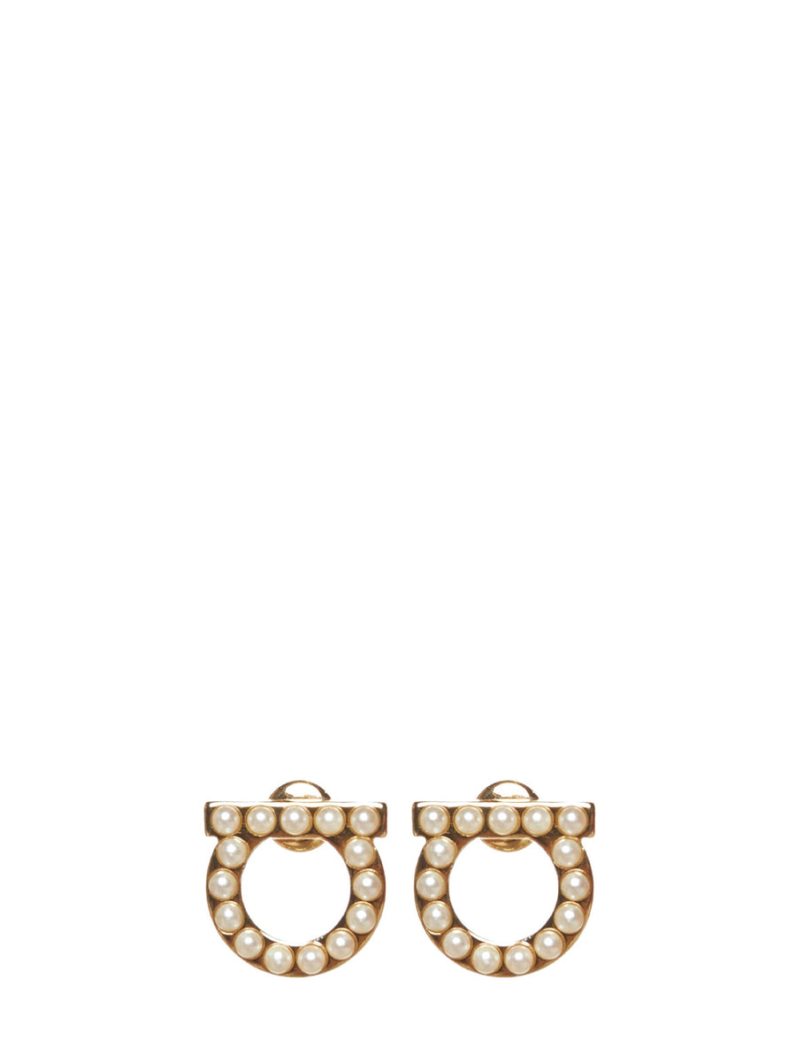 Stud Earrings Gancini Gold Plexiglass