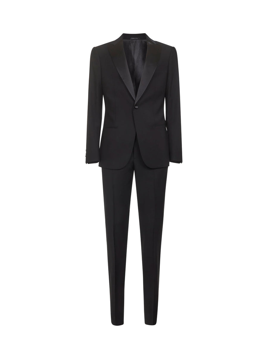 Tuxedo Suit, Virgin Wool, Black Suits