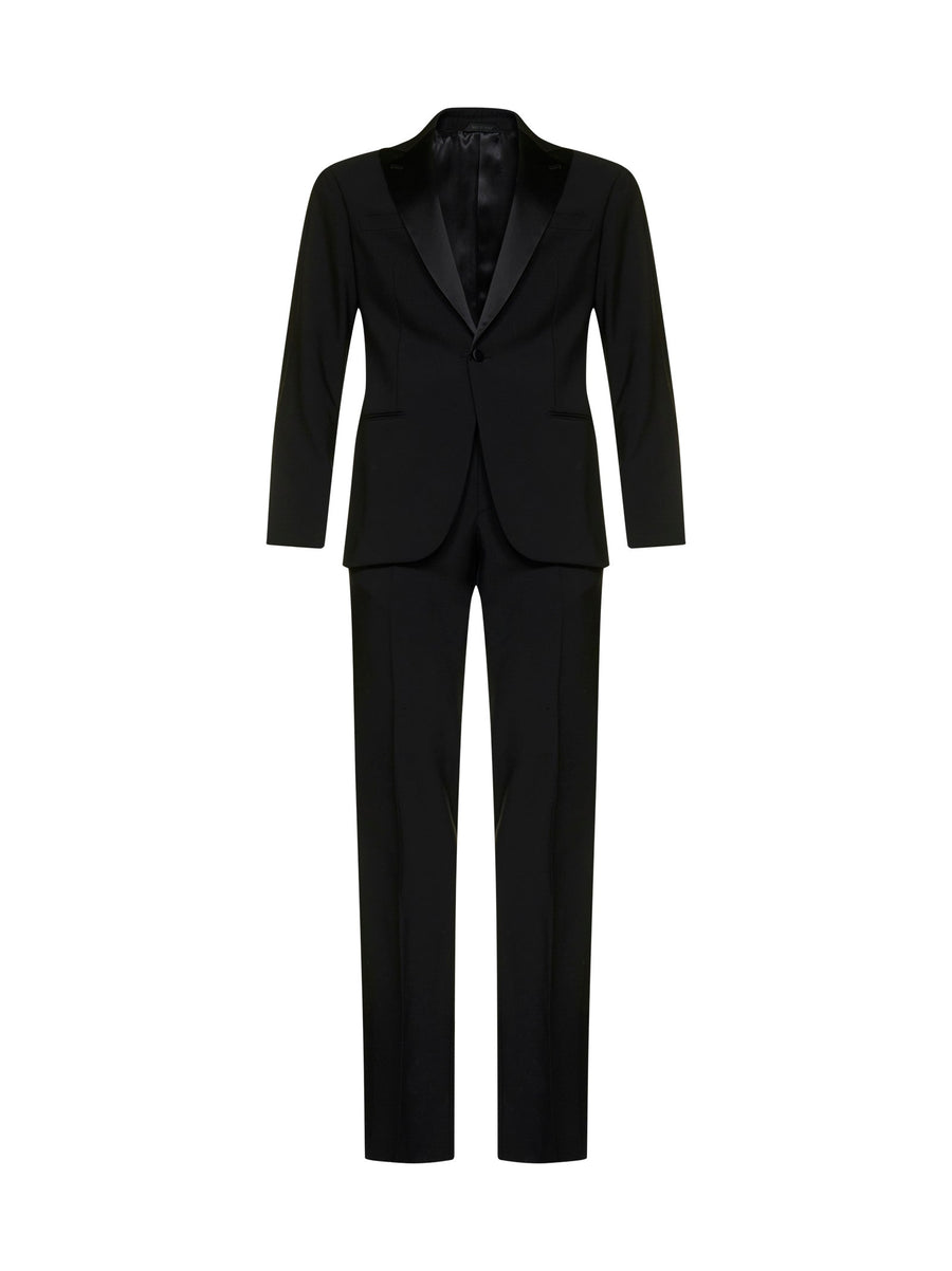 Tuxedo Suit Icon Soho Black Wool Virgin Suits