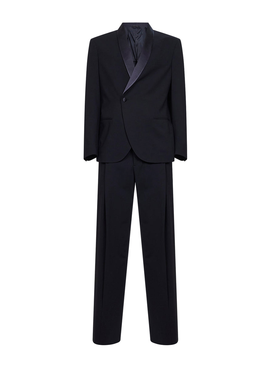 Tuxedo Suit Dark Navy Wool Blue Virgin Suits