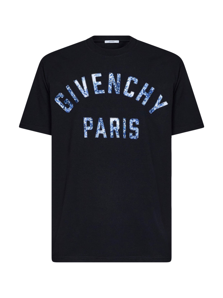 T-Shirt With Pompom Embroidery, Multicolour Cotton T-shirts