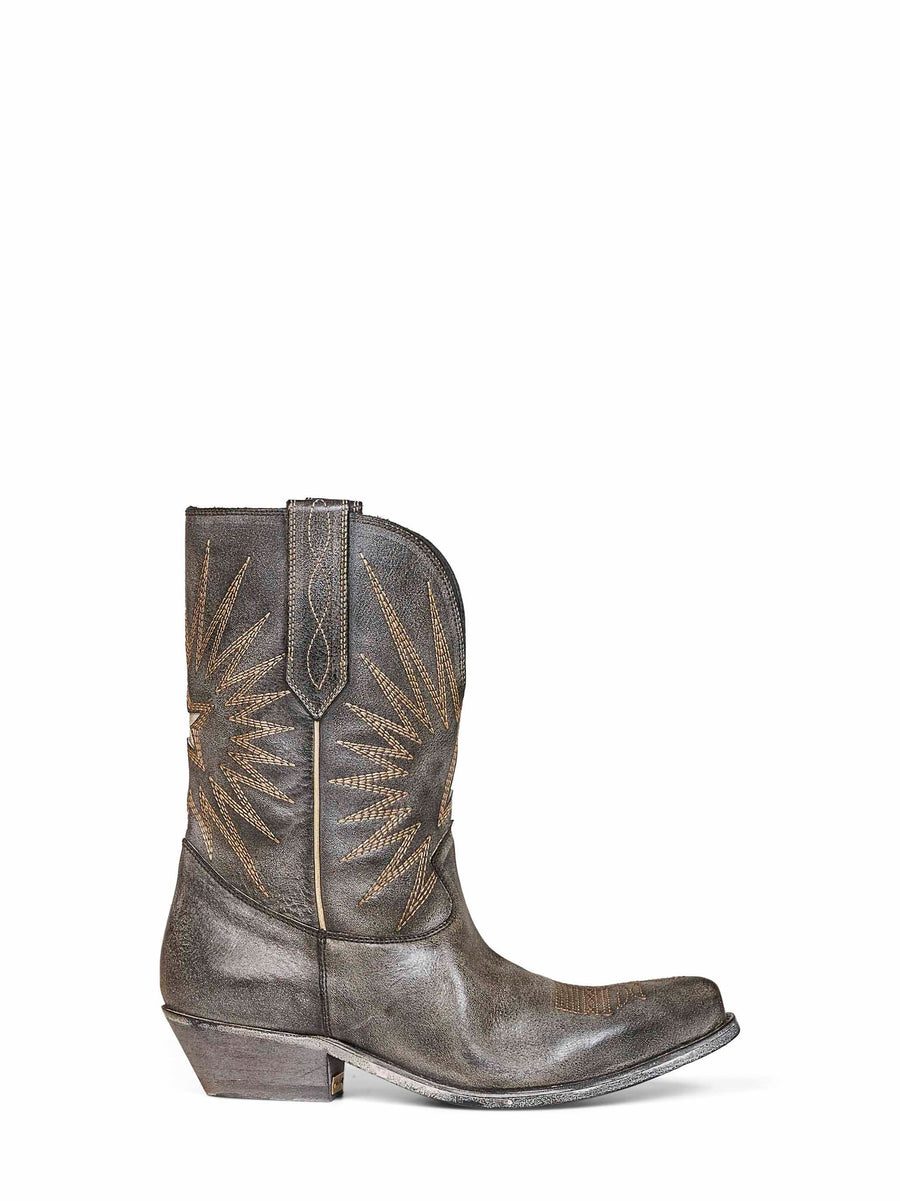 Boots Wish Star Leather Grey Calf