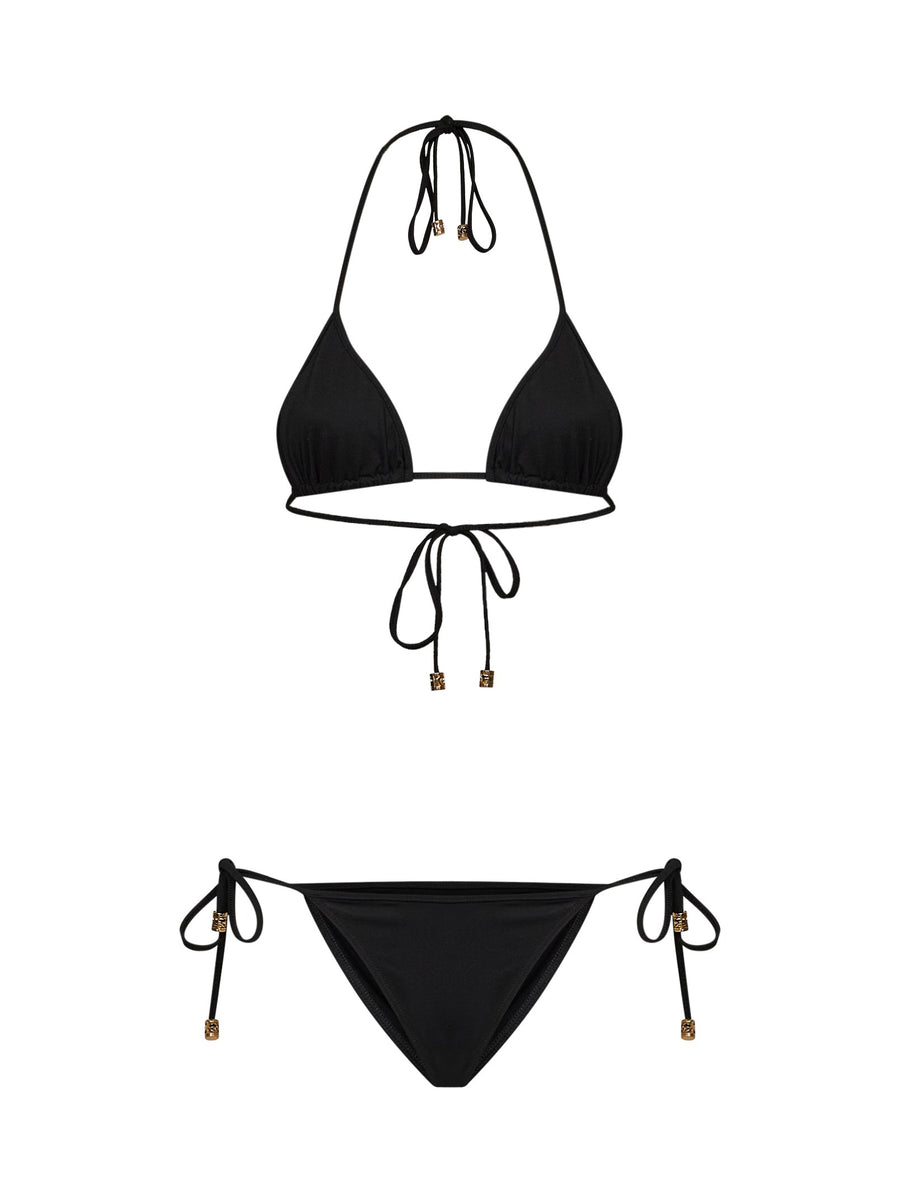 Bikini Sparkling Jersey, Black Polyamide Swimwear