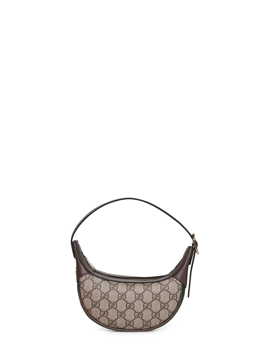 Shoulder Bag Ophidia Beige-Dark Brown Polyurethane