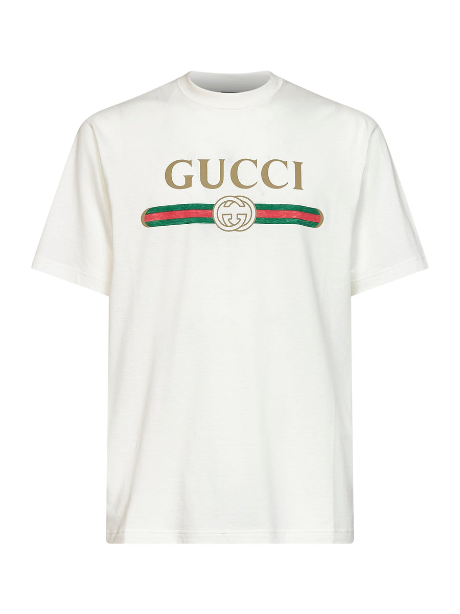 T-Shirt Chalk Silk-Blend Jersey Ivory Cotton T-shirts