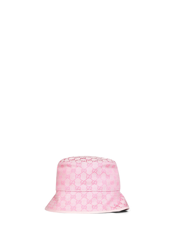 Bucket Hat Gg Canvas Pink Polyester