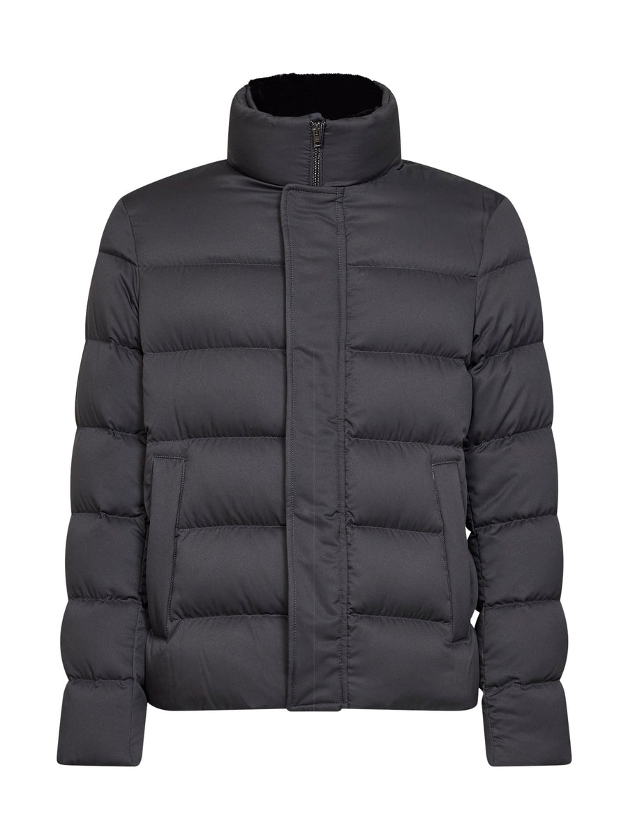 Bomber Jacket Arendelle Grey Faux Fur Polyester Padded & Down