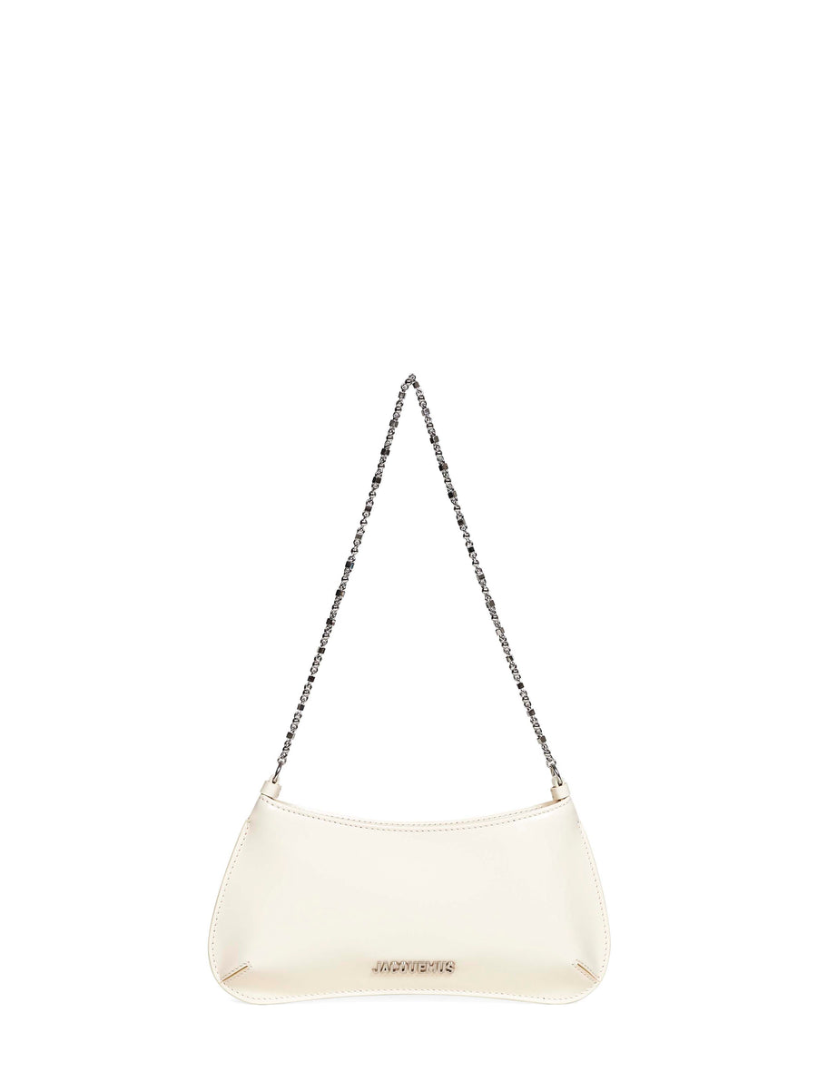 Shoulder Bag Bisou Chaine White Calf Leather