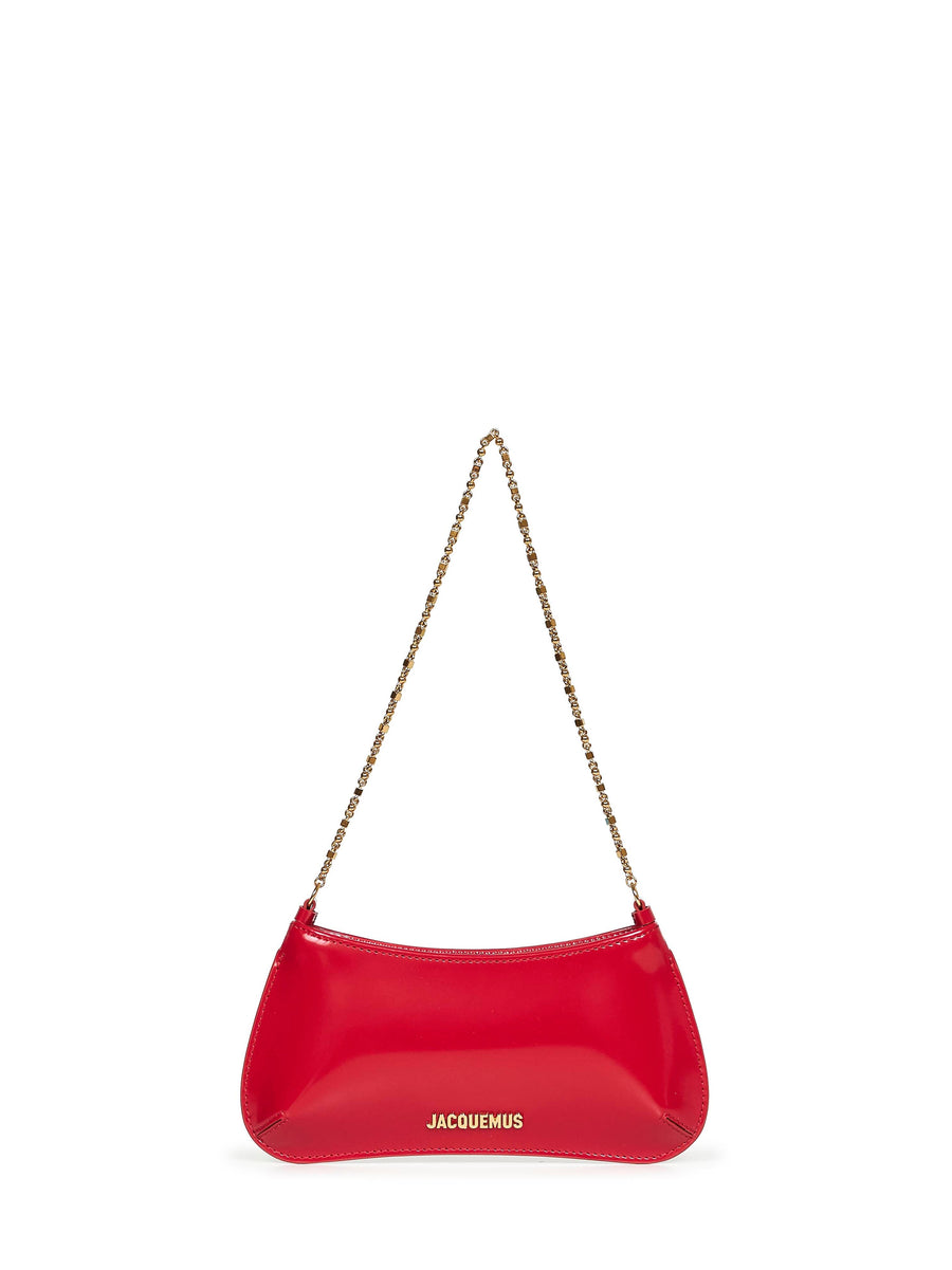 Shoulder Bag Bisou Chaine White Calf Leather