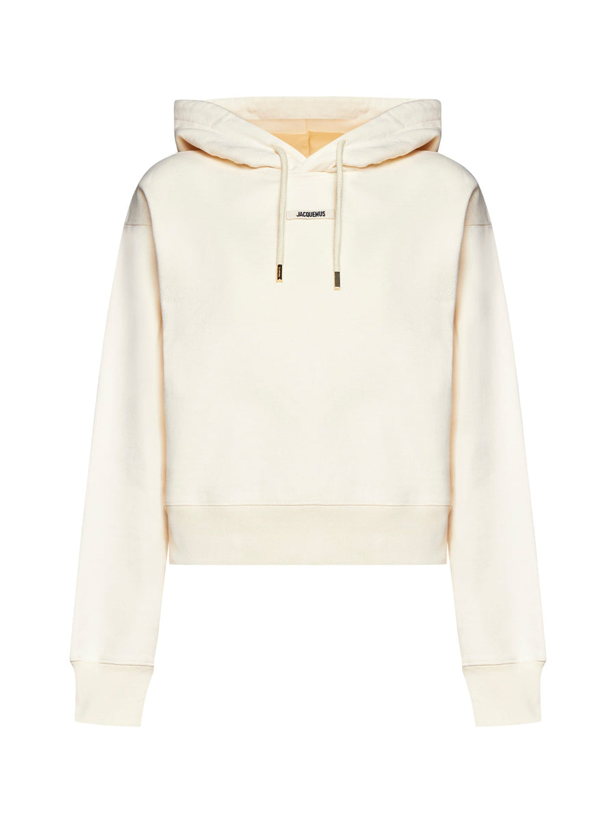 Hoodie Gros Grain Beige Cotton Sweatshirts