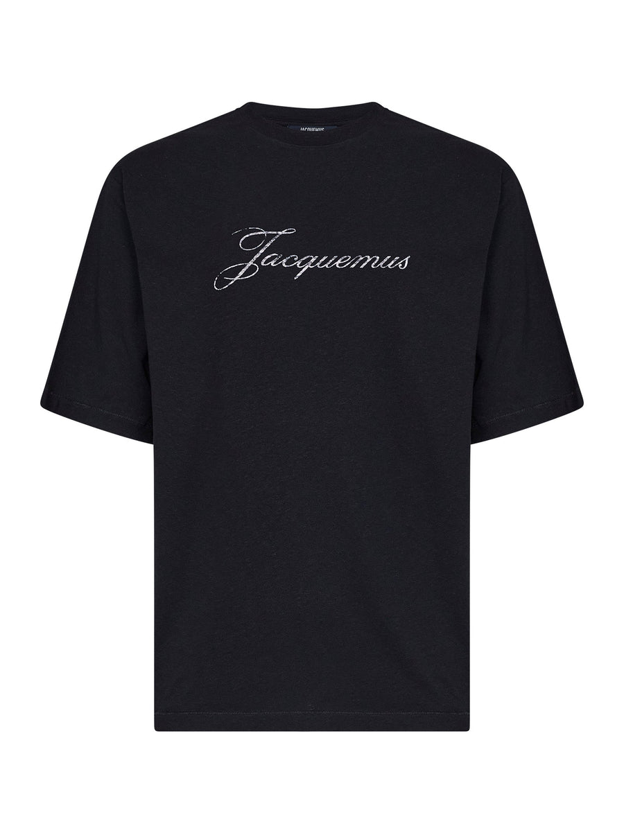 T-Shirt Logo-Printed Black Jersey Cotton T-shirts