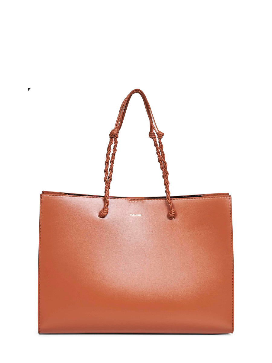 Tote Bag Tangle Calf Leather Brown Handbags