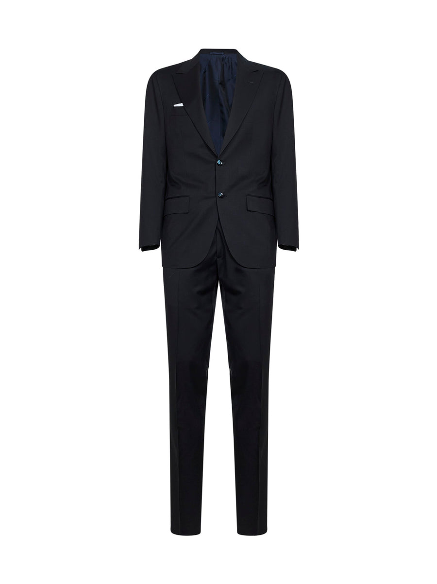 Suit Navy Blue Virgin Wool Suits