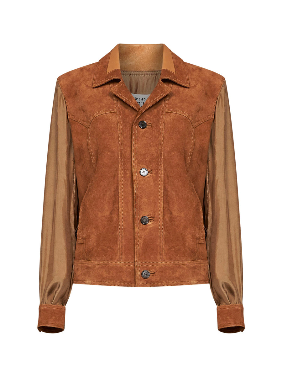 Suede Jacket Brown Goatskin Bomber