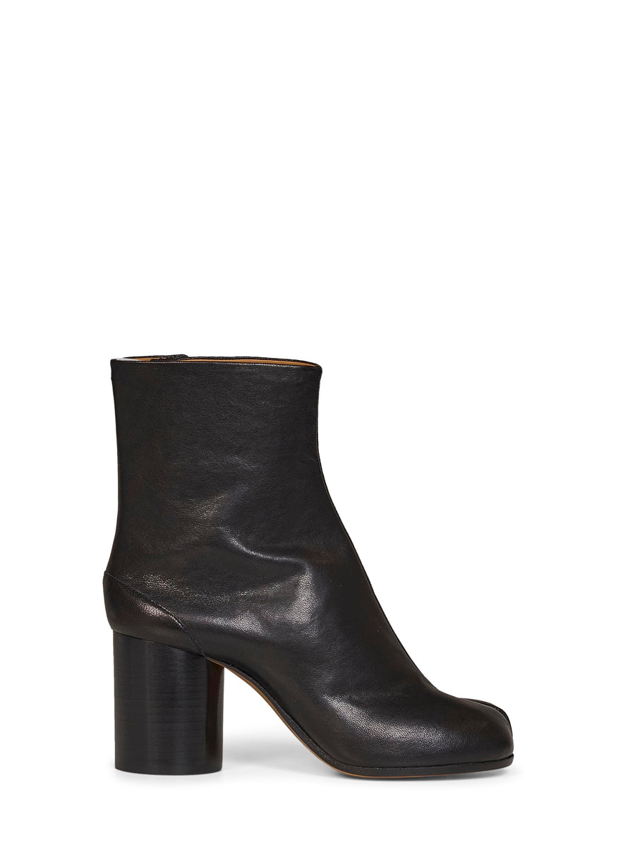 Ankle Boots Tabi Black Nappa Leather Goatskin