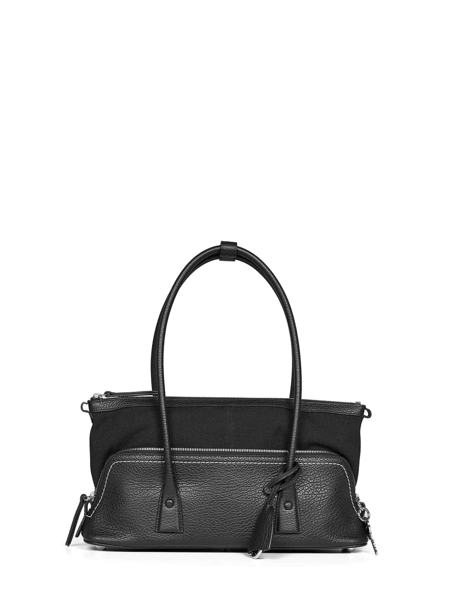 Shoulder Bag 5ac East-West Black Calf Leather Handbags