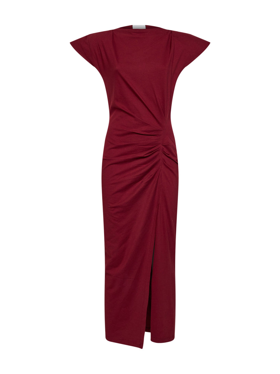 Long Dress Nadela Burgundy Cotton