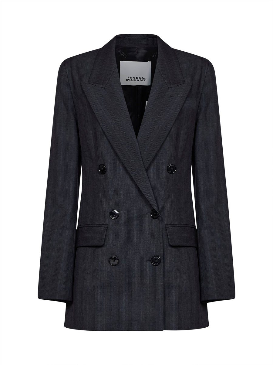 Blazer Jevima Dark Anthracite Grey Virgin Wool Jacket