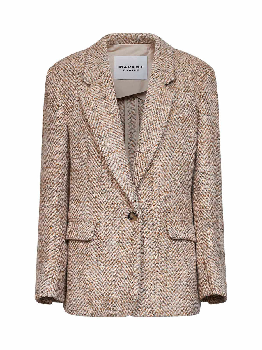 Blazer Parly Beige Wool-Blend Jacket