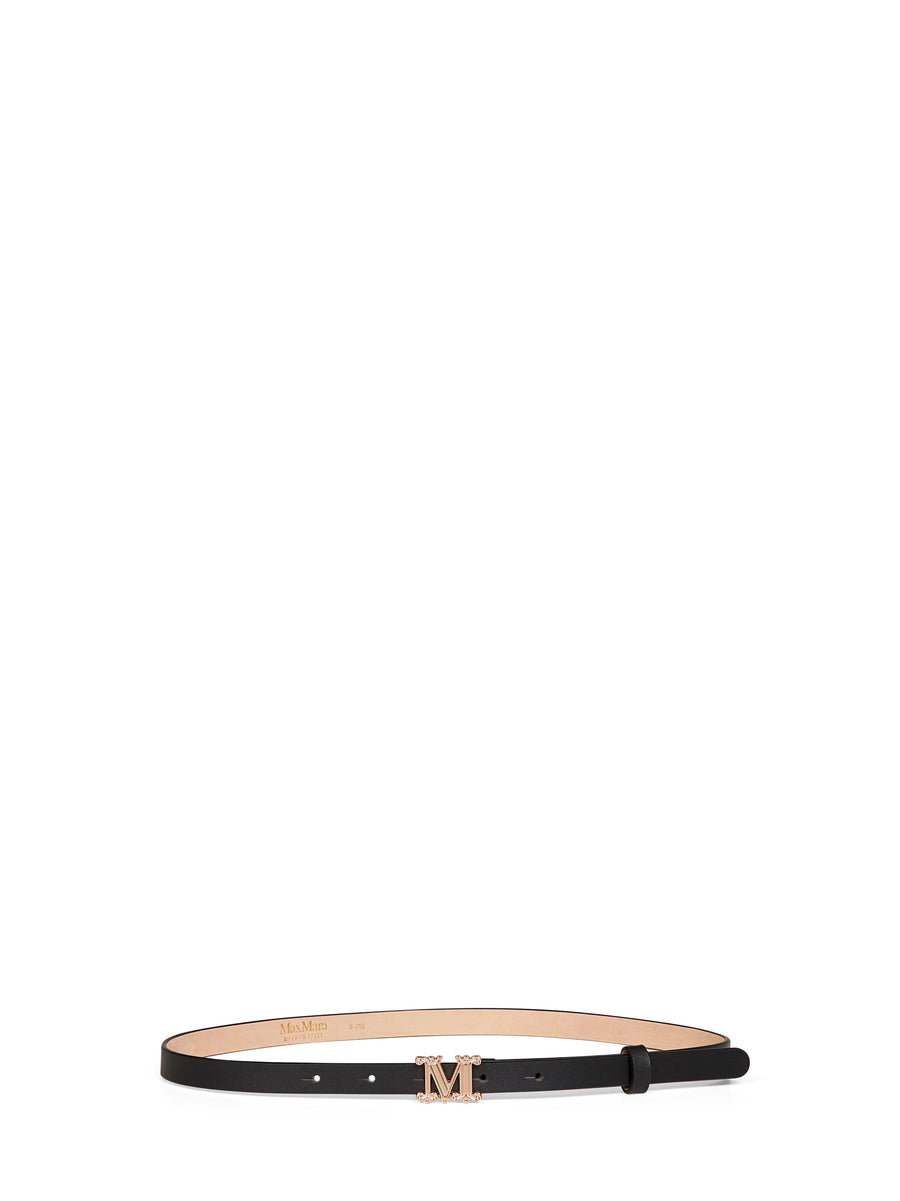 Belt Mgraziata Grey Calf Leather Polyamide