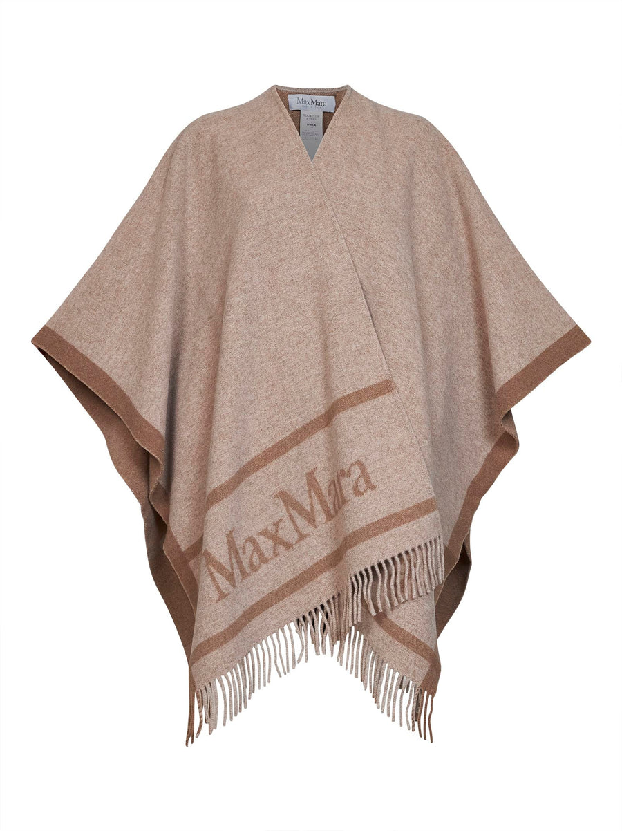 Poncho Hilde Brown Wool Capes