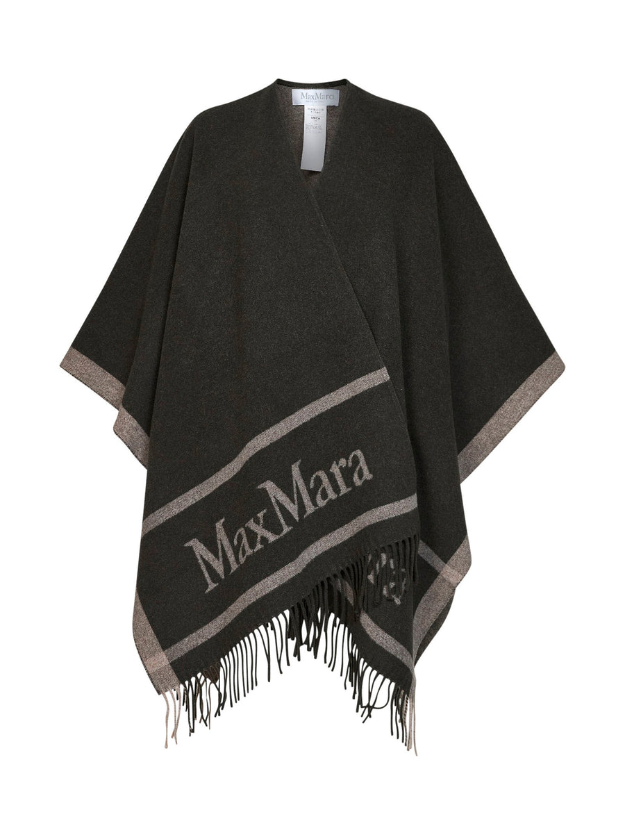 Poncho Hilde Wool Green Capes