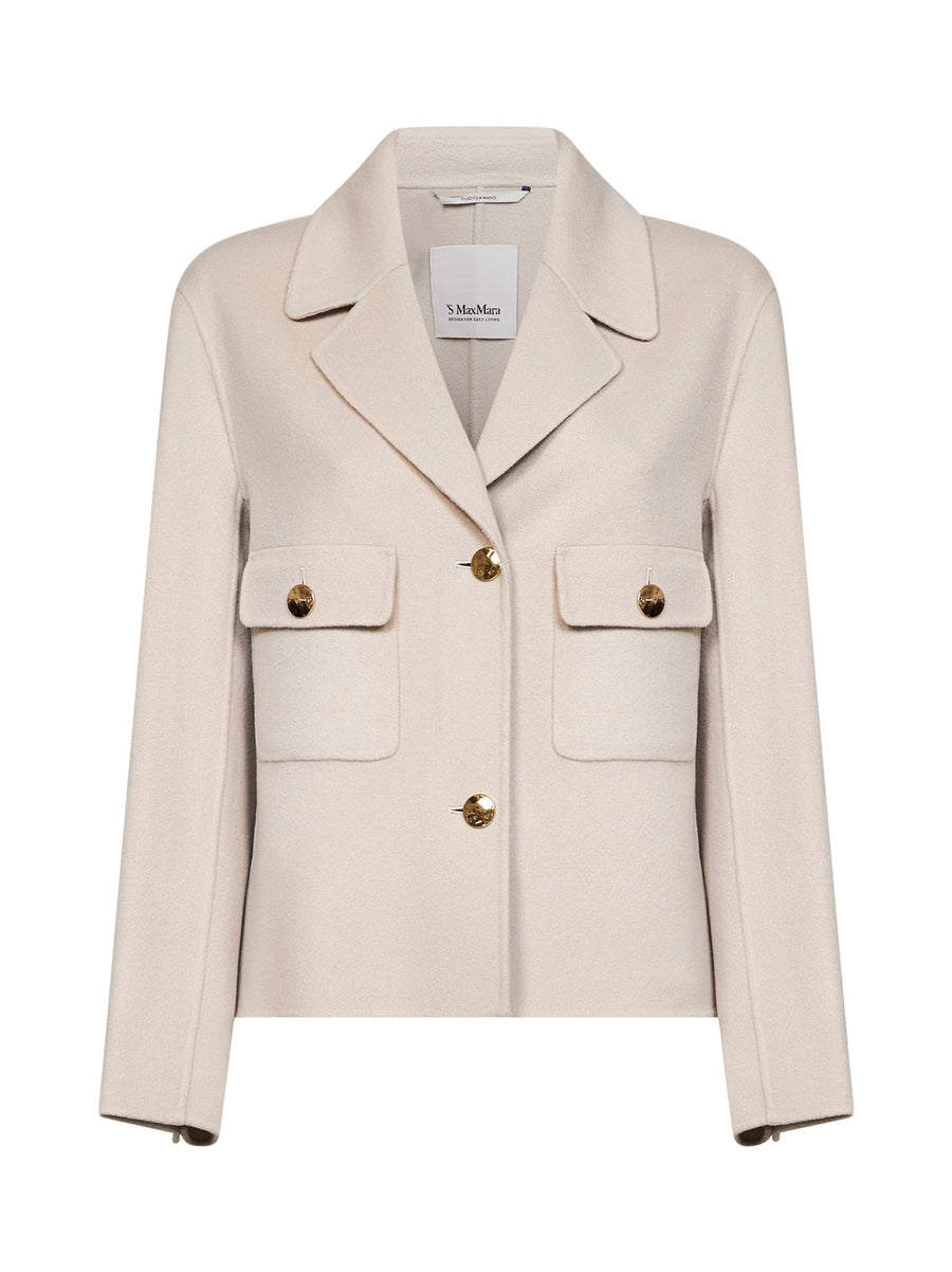 Jacket Smmsorriso Double-Faced Wool Beige Virgin