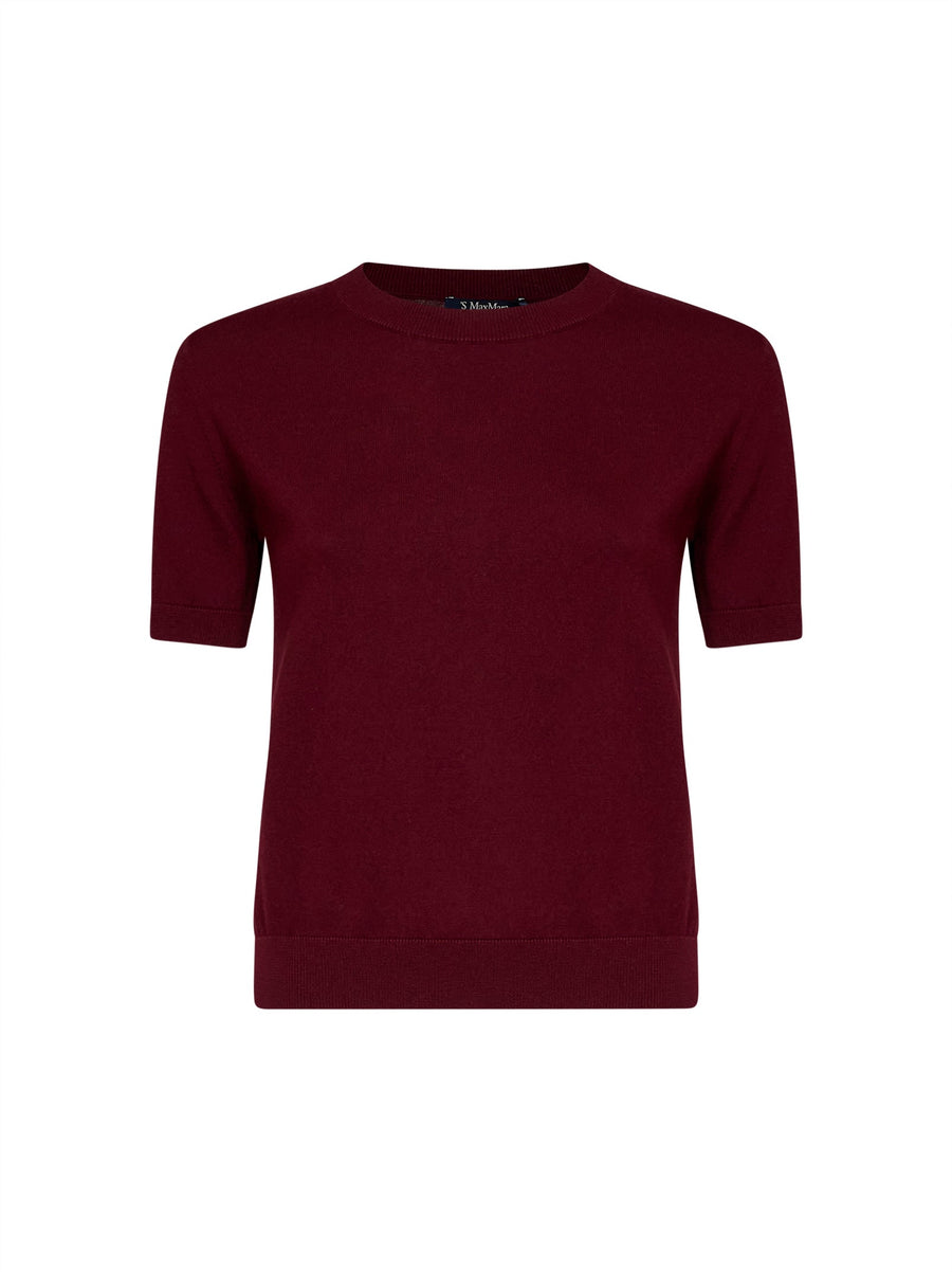 Knit Top Smmgiulietta Burgundy Red Cotton