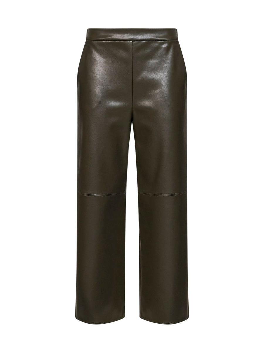 Trousers Smmamati Coated Jersey Green Polyester