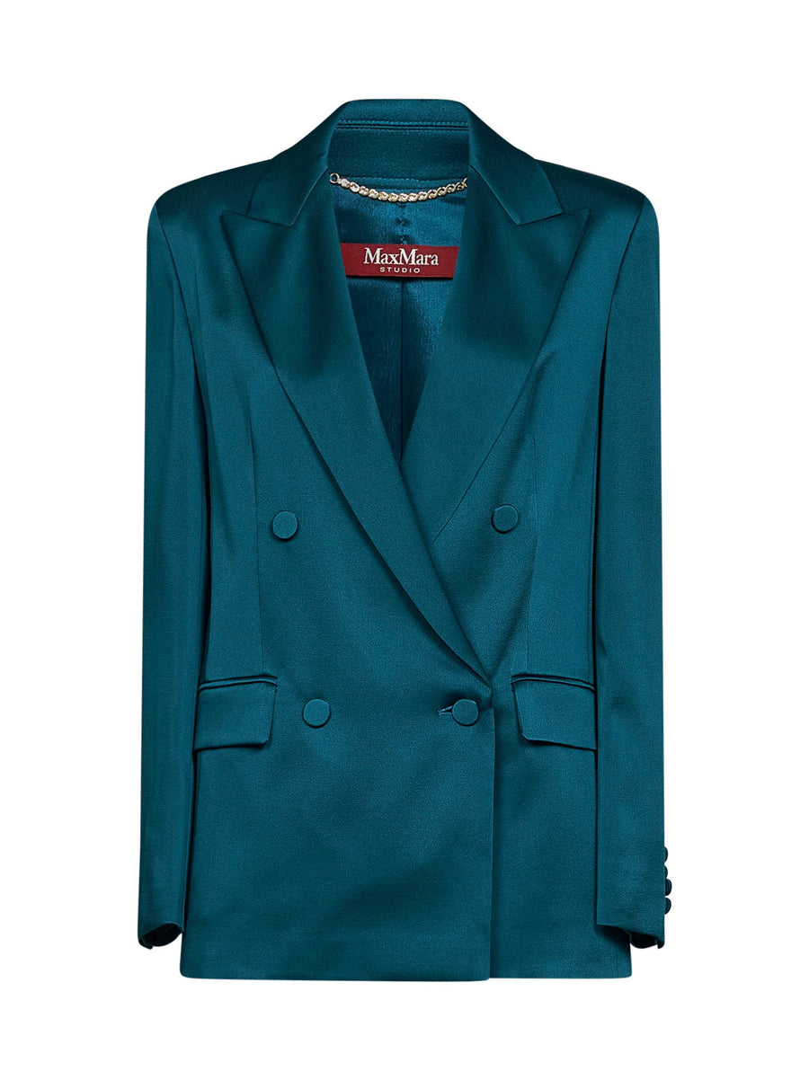 Blazer Msearca Oil Green Virgin Wool Jacket