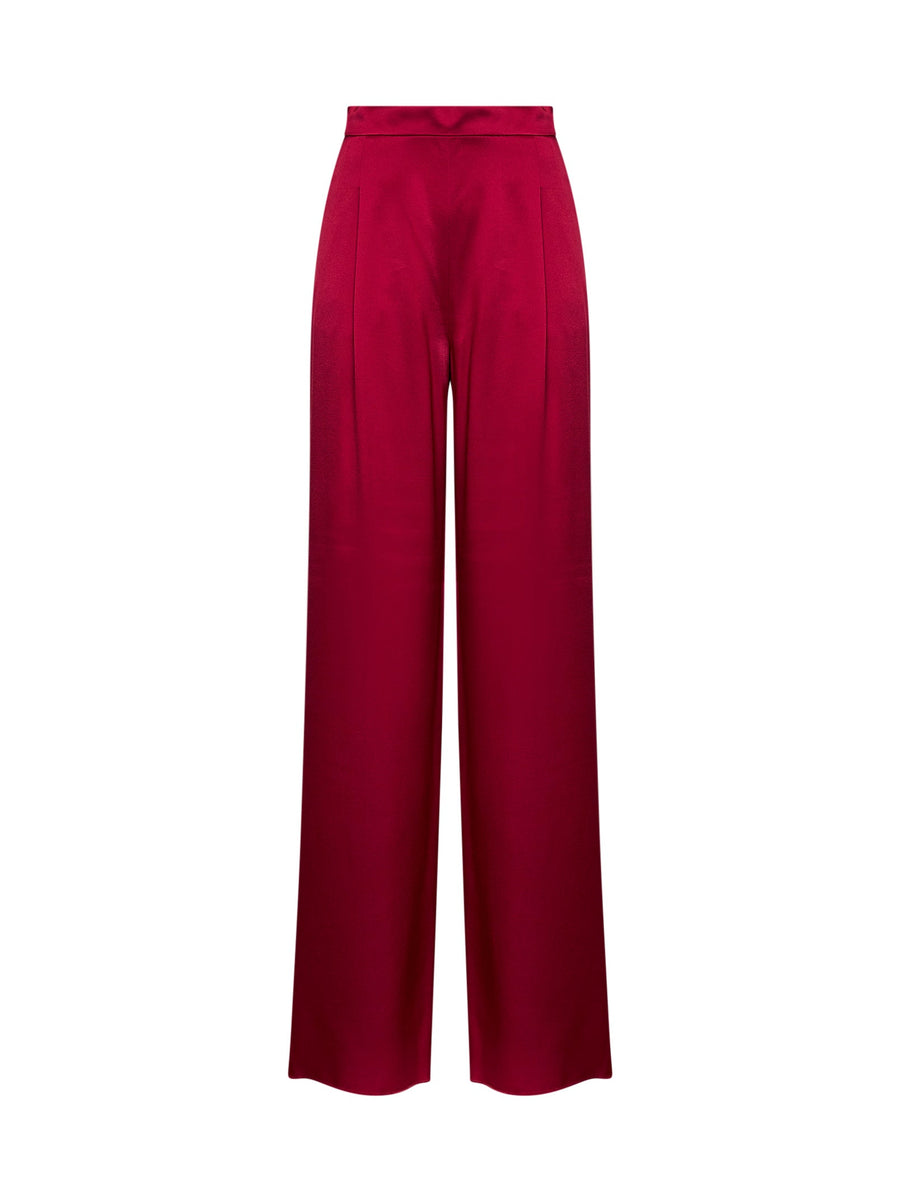 Palazzo Trousers Msealpaca Bordeaux Acetate