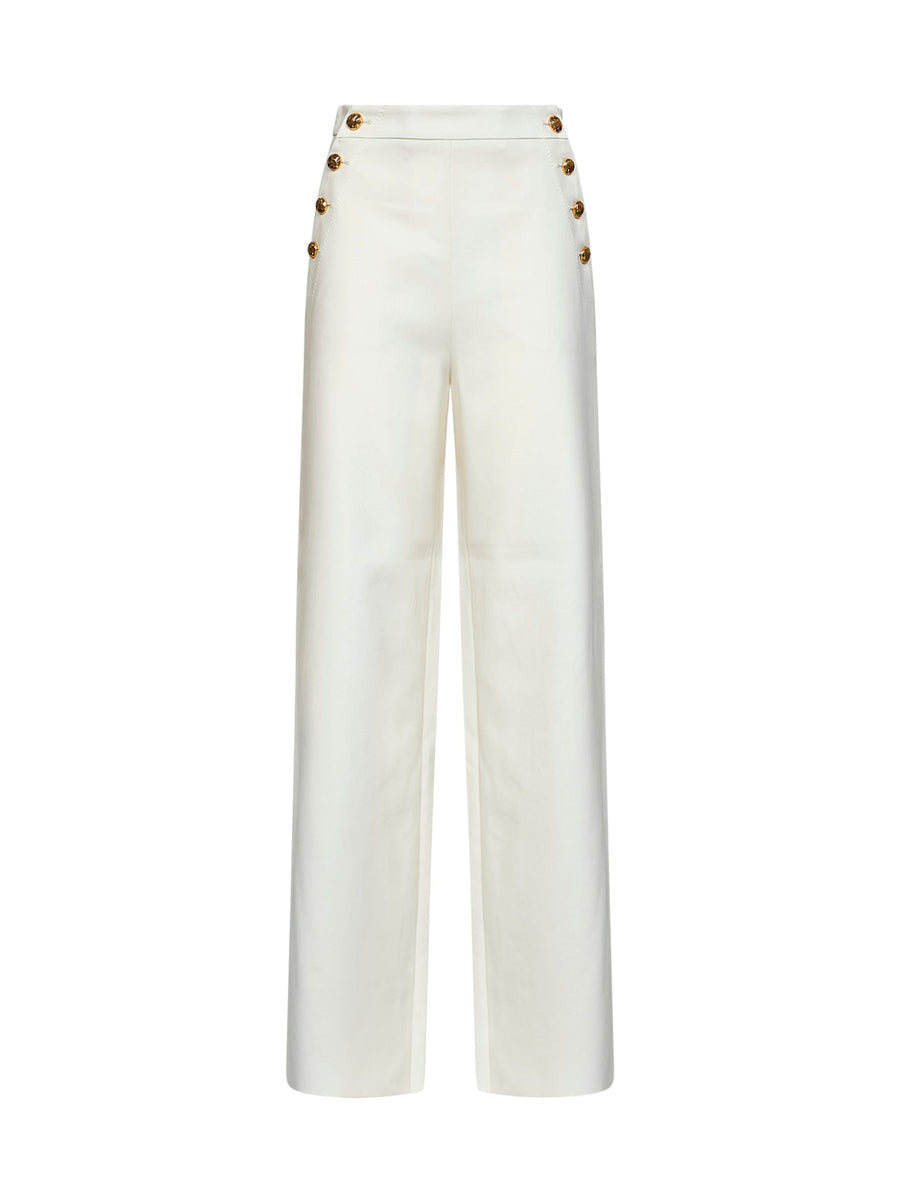 Palazzo Trousers Mstbetulla Ivory Cotton