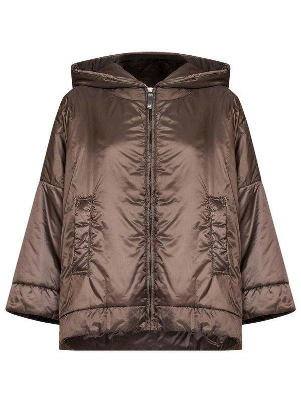 Hooded Padded Jacket Mtcfiore Brown Puffer