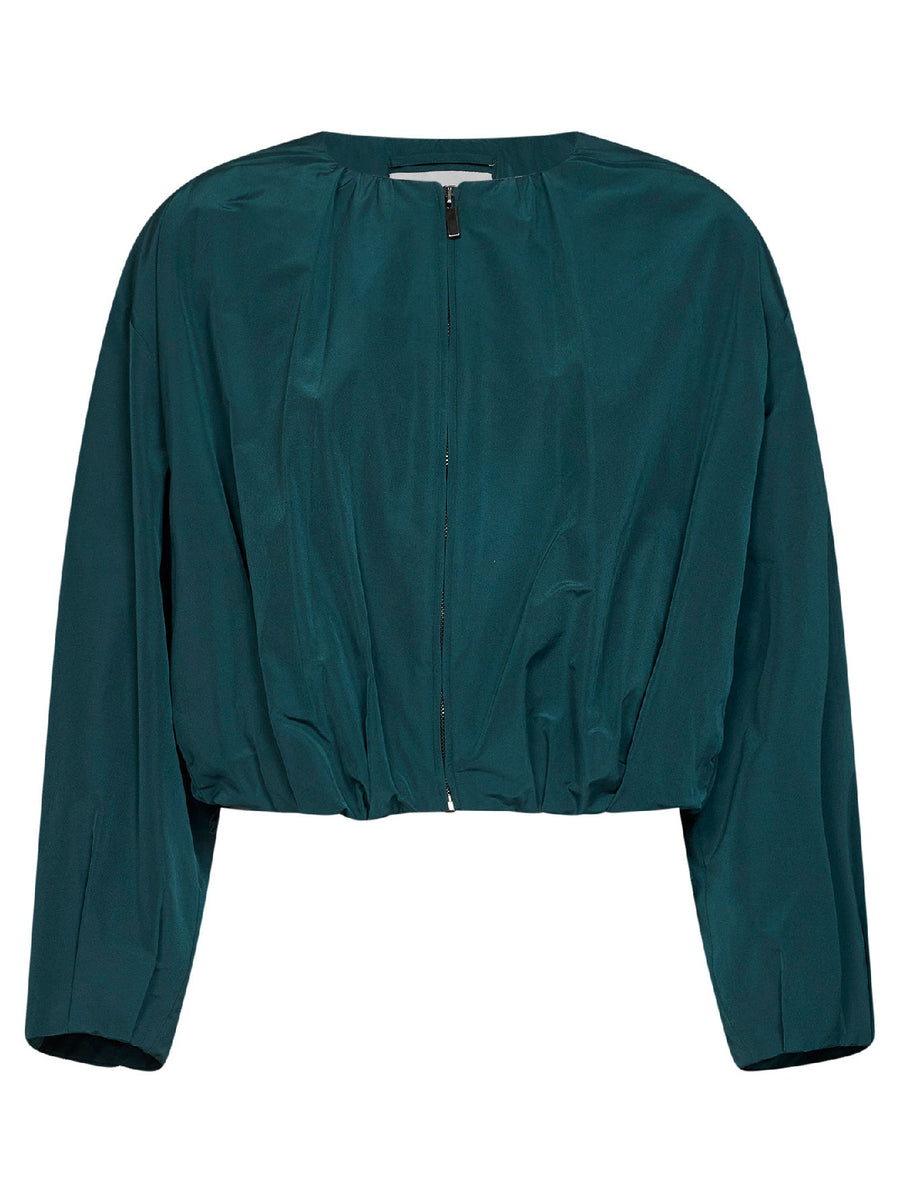 Cropped Taffeta Jacket Wkdbutterfly Green Polyester
