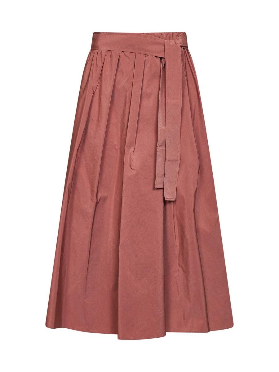 Midi Skirt Wkdalpaca Taffeta Orange Polyester