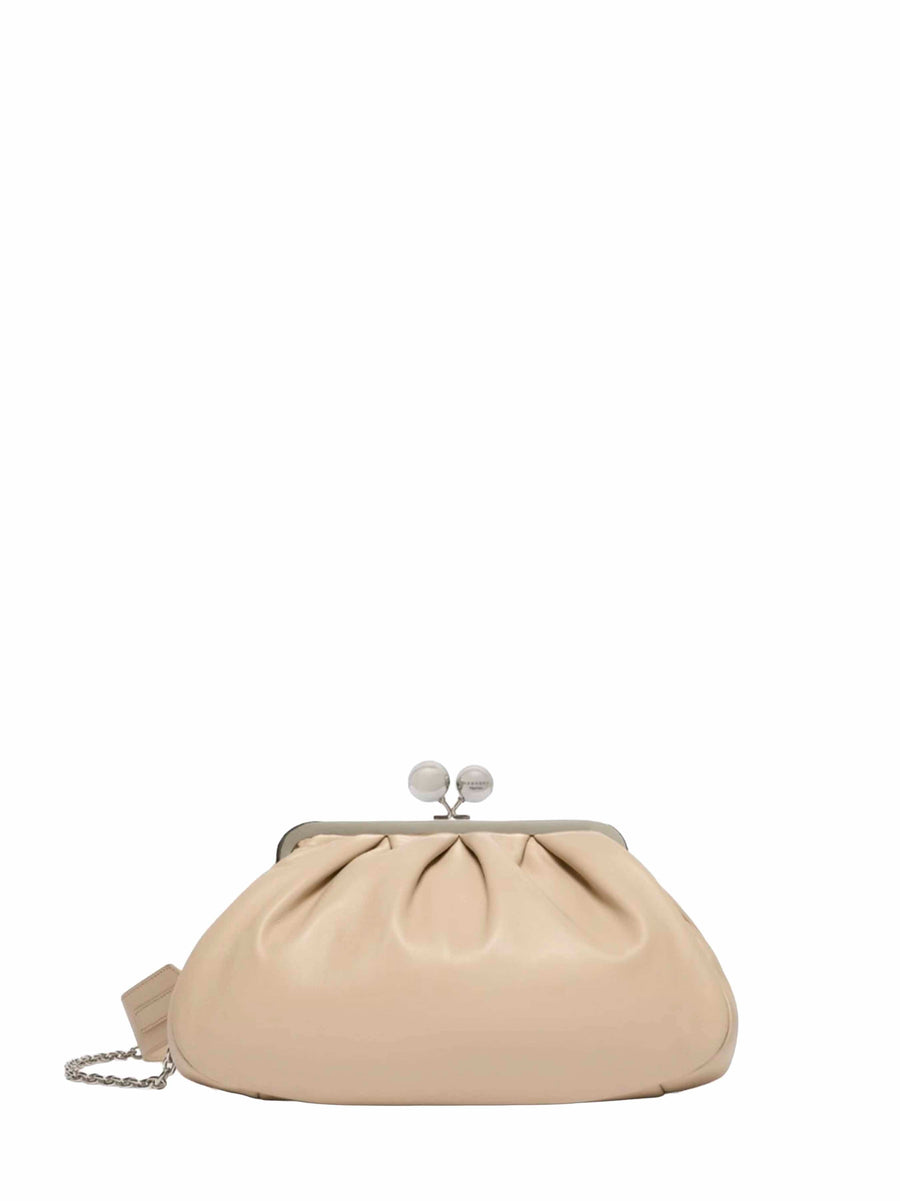 Clutch Bag Cubico Pasticcino Pink Leather Handbags