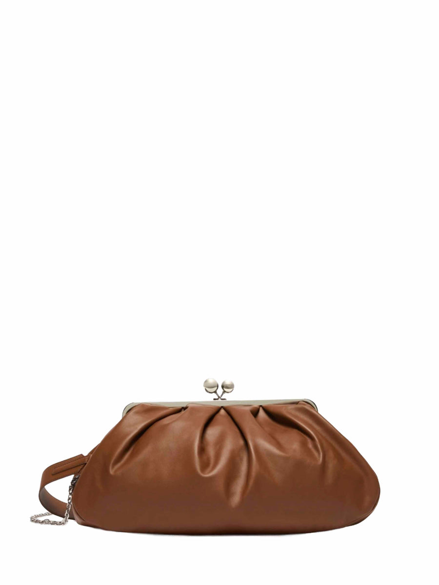 Clutch Bag Provino Tan Brown Leather Handbags