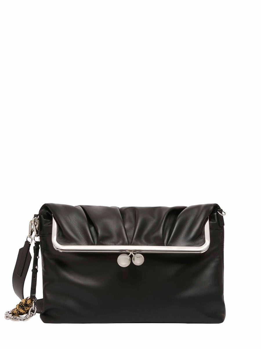 Envelope Clutch Pasticcino Black Leather Handbags