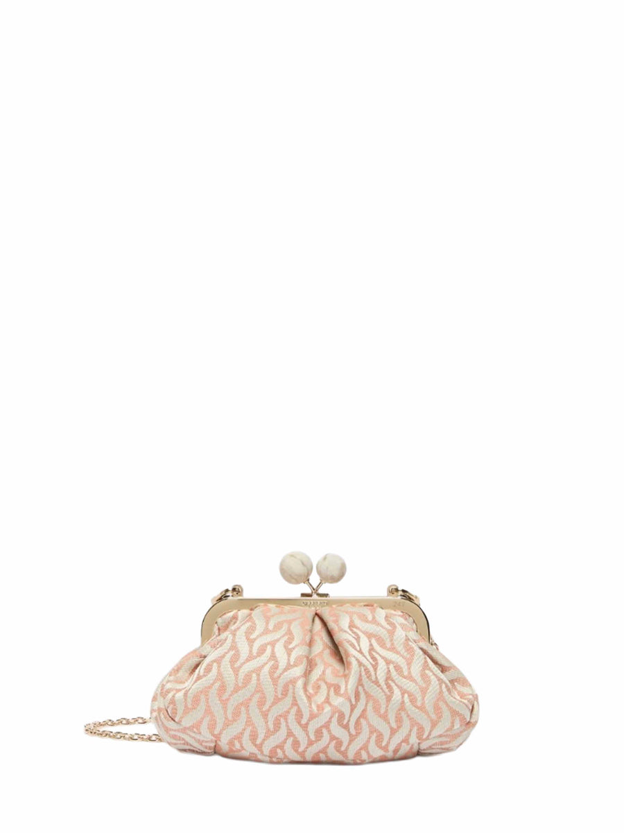 Clutch Bag Pasticcino Pink Multicolour Linen/flax Handbags