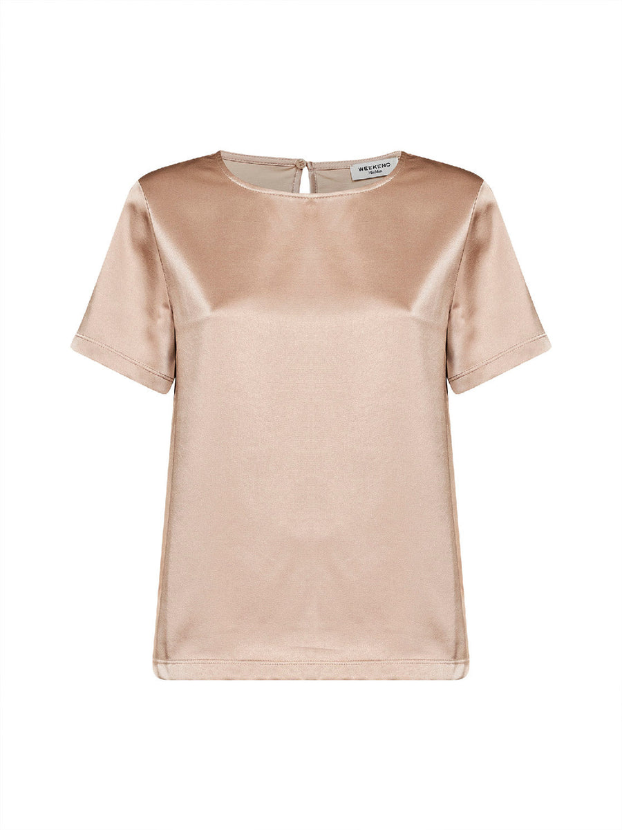 Crewneck T-Shirt Wkdgilbert Blush Satin Pink Polyester
