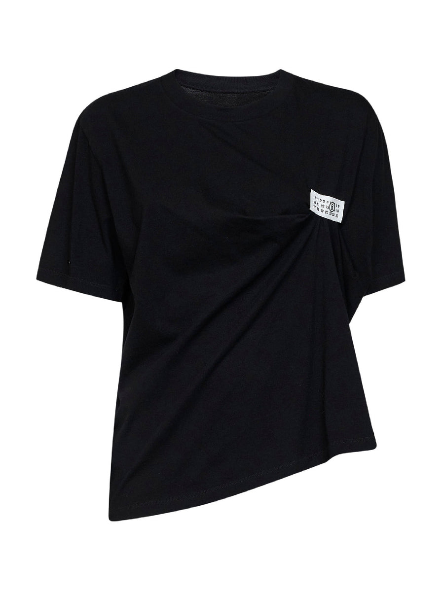 T-Shirt Asymmetric Cotton Black T-shirts & Jerseys