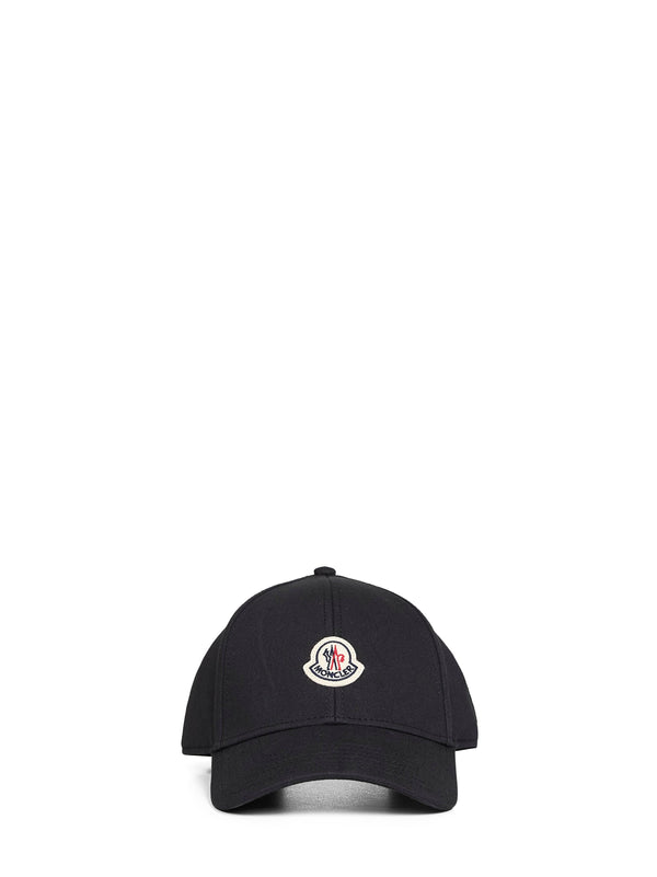 Baseball Cap Black Cotton Gabardine Hat