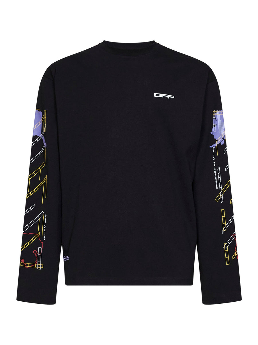T-Shirt Archigeography Arrow Black Cotton T-shirts