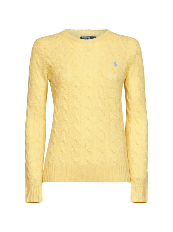Cable-Knit Wool And Cashmere Sweater Yellow