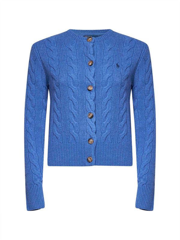 Cardigan Julianna Blue Wool And Cashmere Cardigans