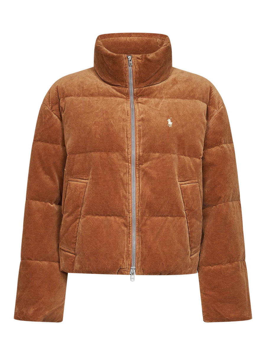 Padded Jacket Tan Corduroy Camel Cotton Bomber