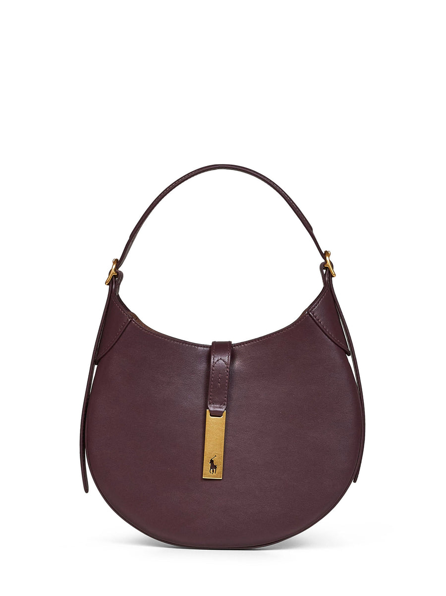 Calf Leather Shoulder Bag Bordeaux