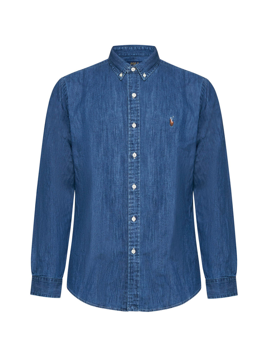 Denim Shirt Blue Cotton