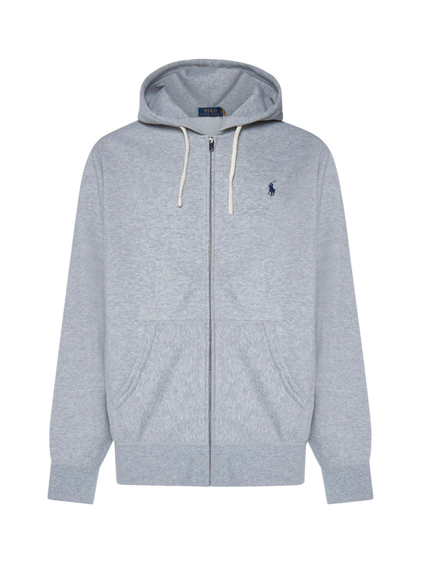 Full-Zip Hoodie Grey Cotton Sweatshirts